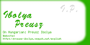 ibolya preusz business card